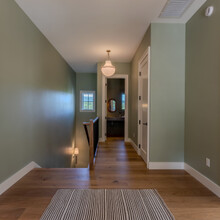interior hallway of a custom built home in peru, vermont
